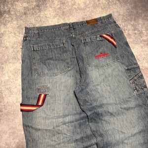 Y2K Dada Supreme Mens Denim Jeans Carpenter Style Blue Washed Size 46 x 32